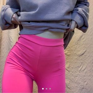 neon pink bike shorts